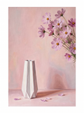 Canvas Print Floral Striped Vase | Contemporary Still Life Wall Art