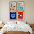 Wanderlust Posters – 4-Piece Travel Wall Art Set - Hakyarts