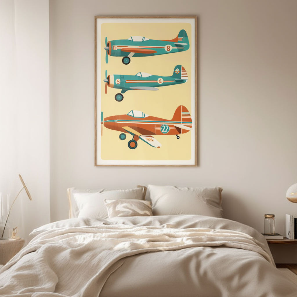 Vintage Airplanes – Minimalist Wall Art Print