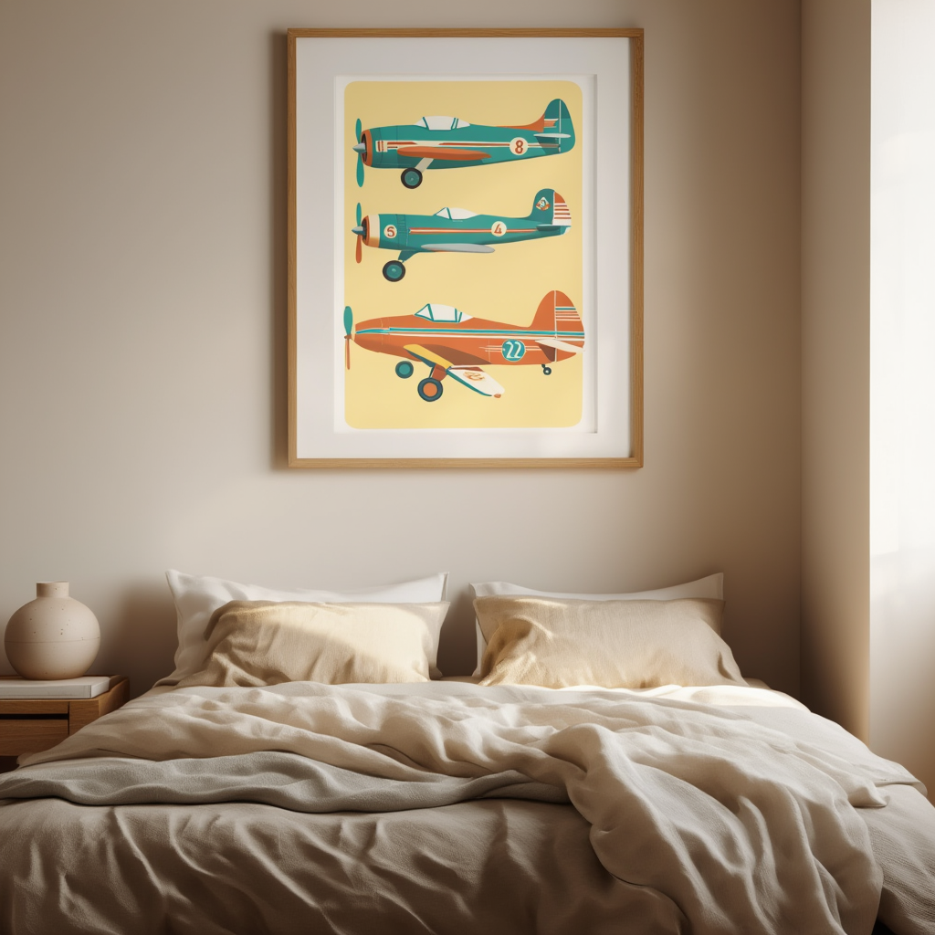 Vintage Airplanes – Minimalist Wall Art Print