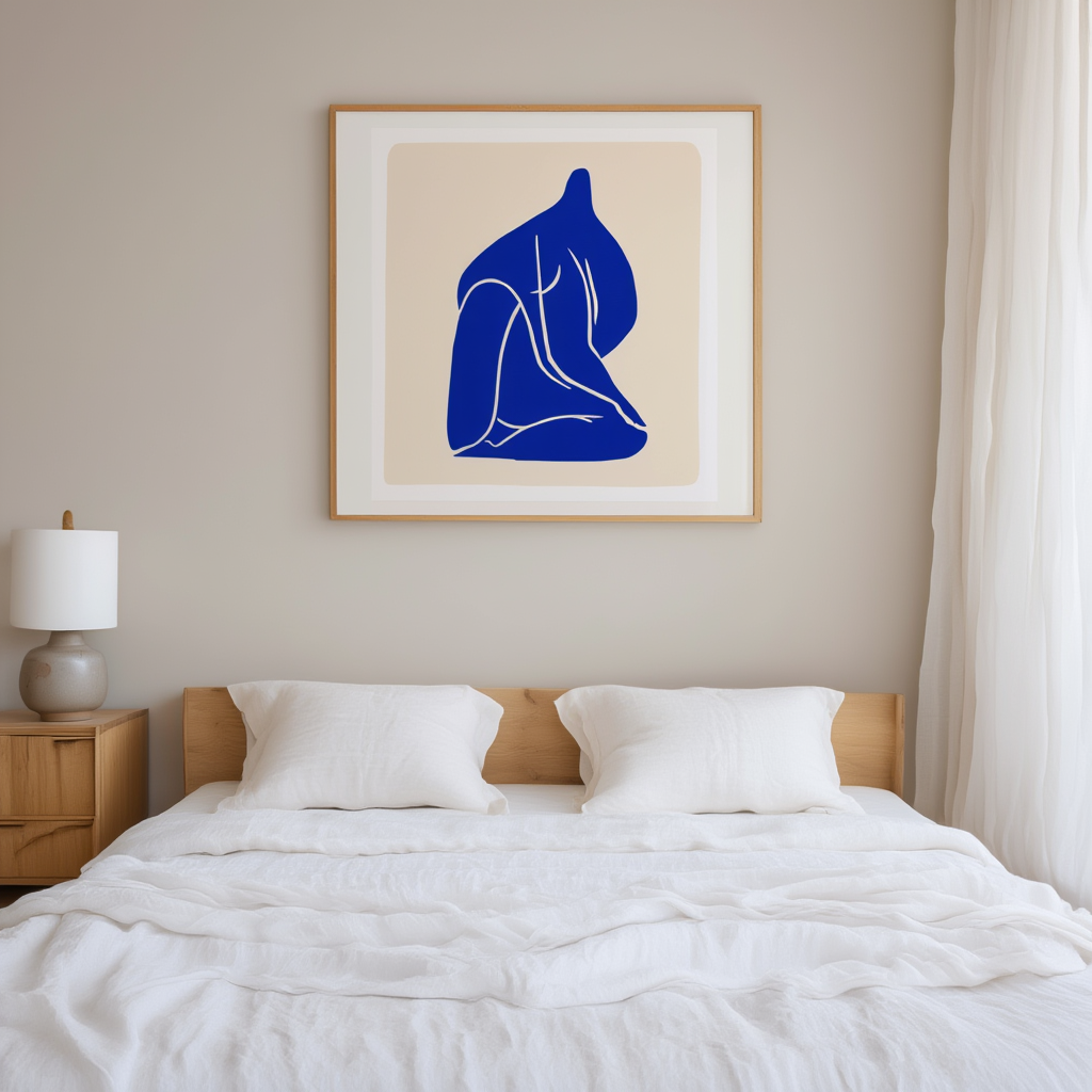 Blue Abstract Figures II – Modern Wall Art