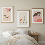 Set of 3 Figurative Everyday Life Art Prints – Modern Contemporary Wall Decor - Hakyarts
