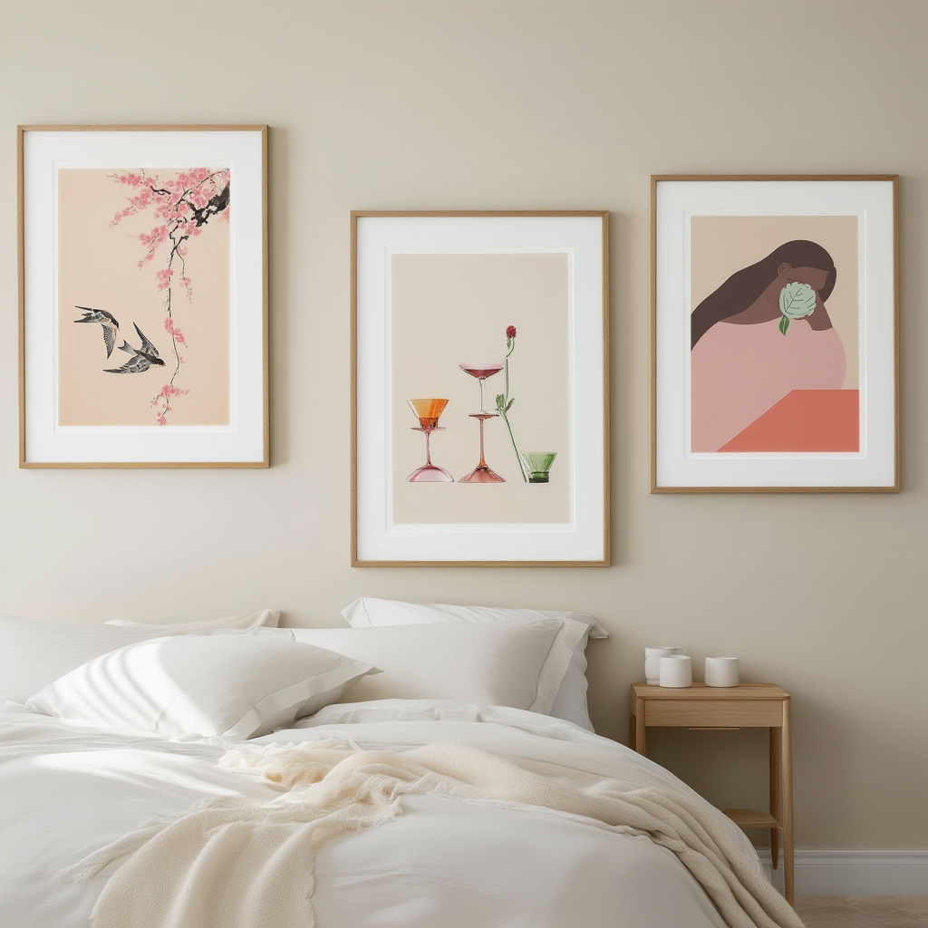 Set of 3 Figurative Everyday Life Art Prints – Modern Contemporary Wall Decor - Hakyarts