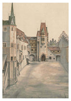 Albrecht Dürer - Courtyard of the Former Castle in Innsbruck
