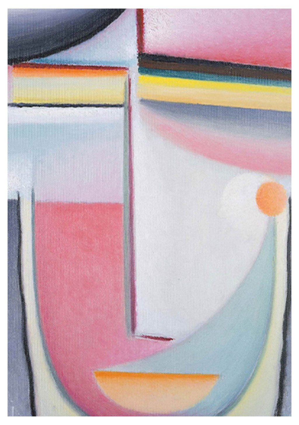 Set of 2 Red & Pale Blue Martini & Alexej von Jawlensky Symphony in Pink Prints | Contemporary Cocktail Wall Art Set