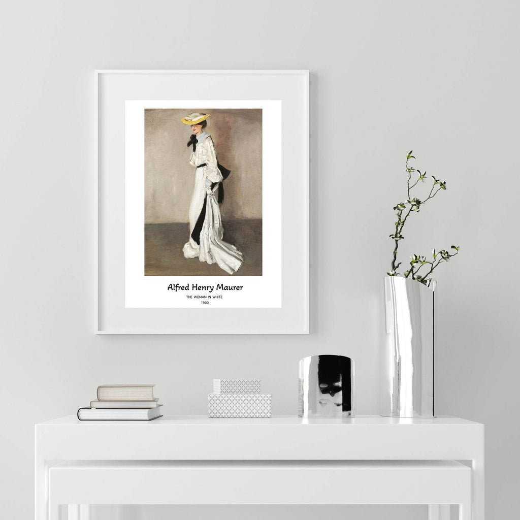 Alfred Henry Maurer - The Woman in White Poster - Hakyarts