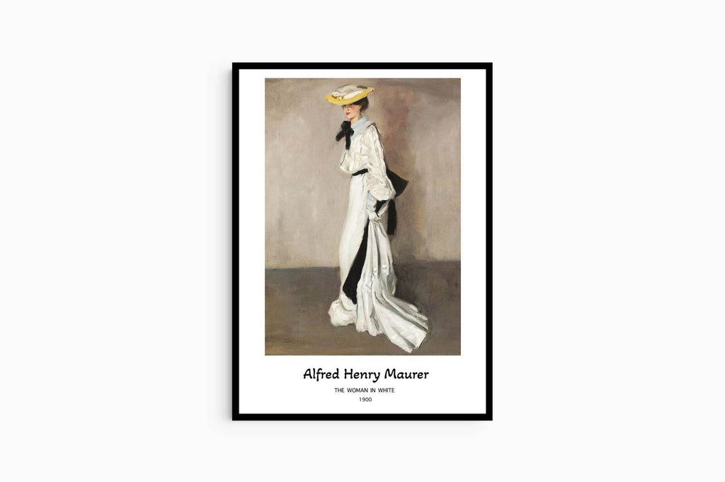 Alfred Henry Maurer - The Woman in White Poster - Hakyarts