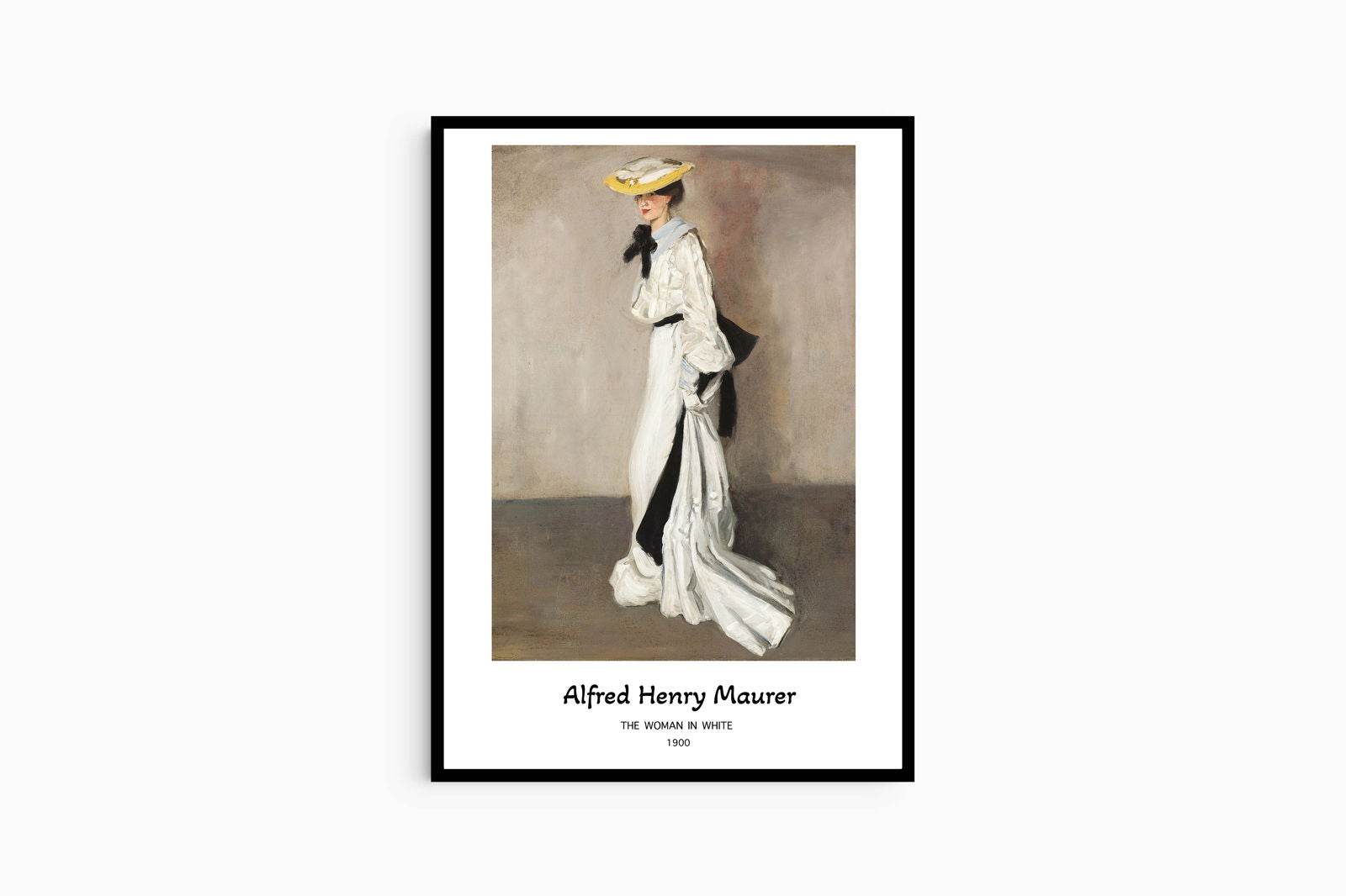 Alfred Henry Maurer - The Woman in White Poster - Hakyarts
