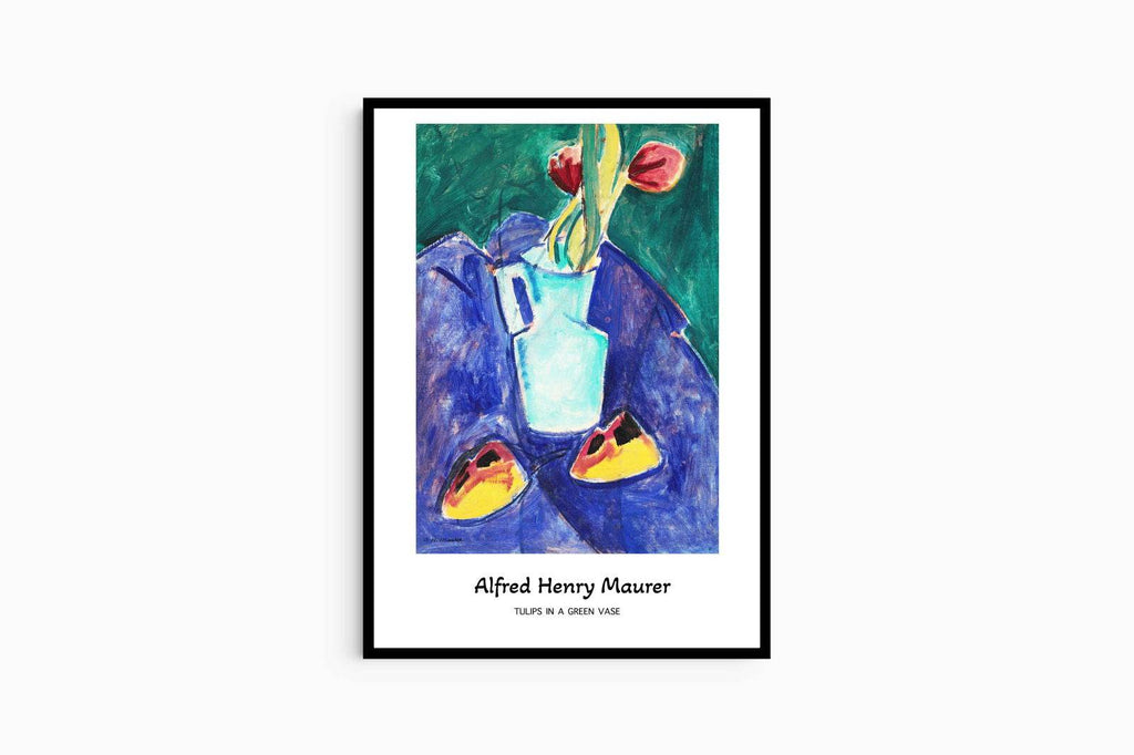 Alfred Henry Maurer - Tulips in a Green Vase Poster - Hakyarts