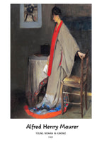 Alfred Henry Maurer - Young Woman In Kimono Poster - Hakyarts