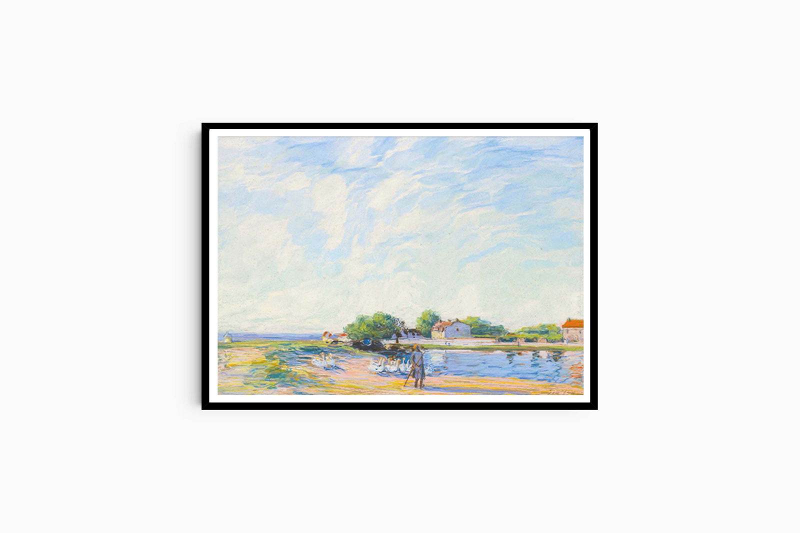 Alfred Sisley - Les Oies à Saint-Mammès - Hakyarts