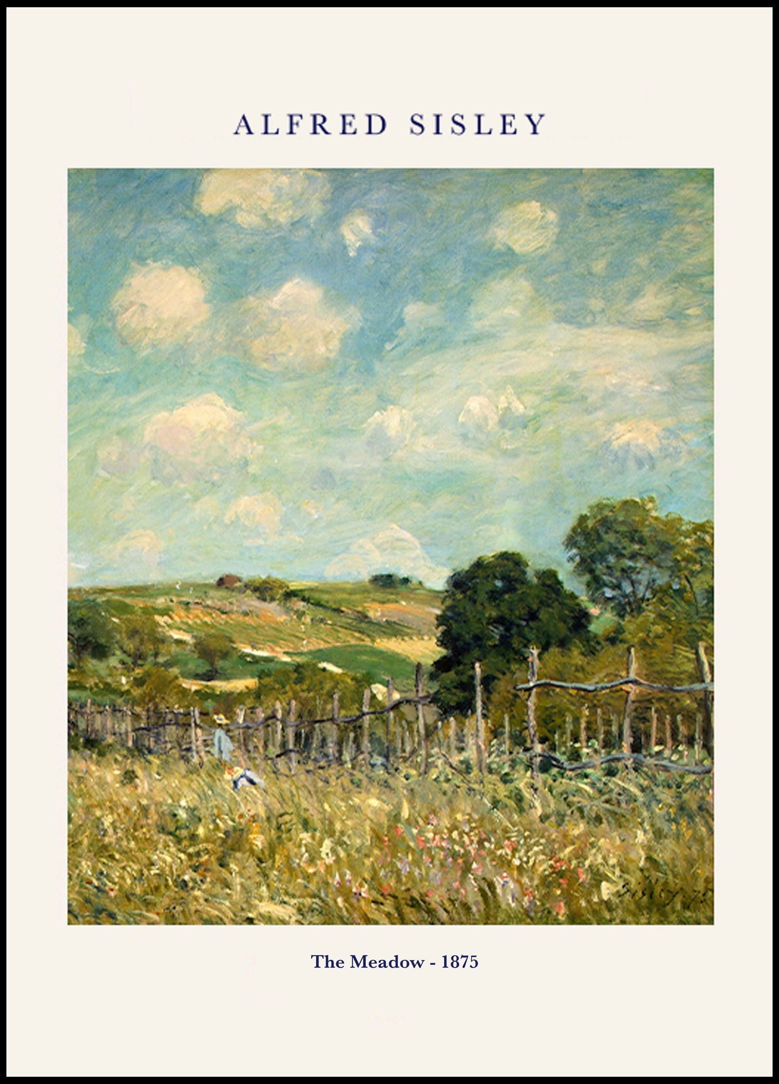 Alfred Sisley - The Meadow Poster
