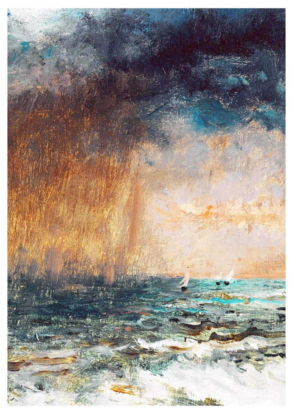 Alfred Stevens - A Storm At Sea - Hakyarts