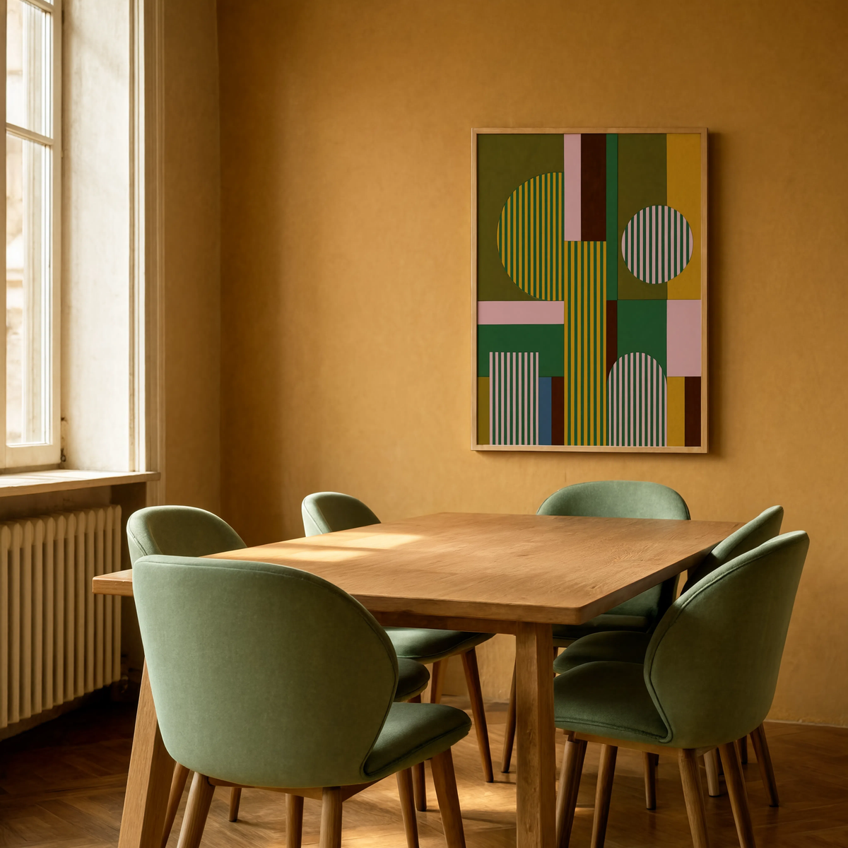 Striped Weave Companion II | Contemporary Abstract Wall Art Print