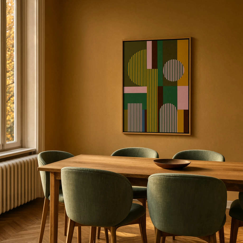Striped Weave Companion II | Contemporary Abstract Wall Art Print