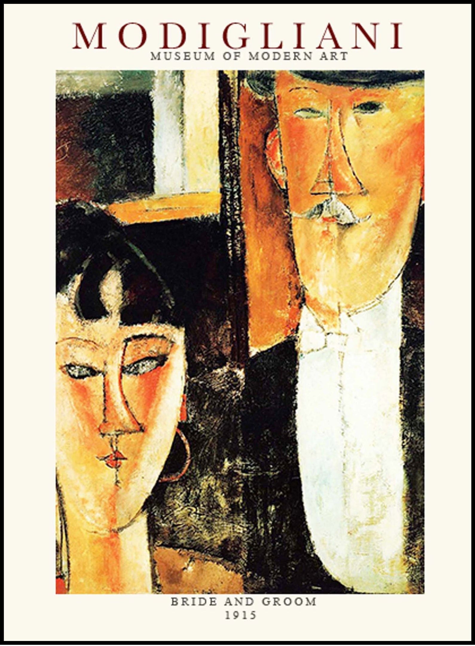 Amedeo Modigliani - Bride and Groom Poster