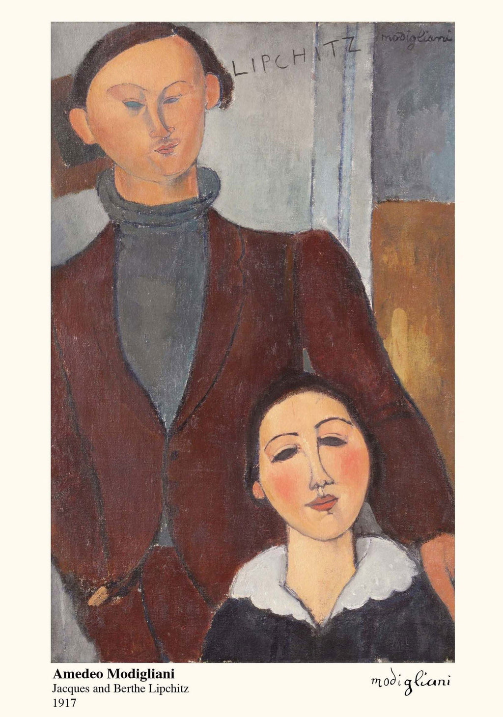 Amedeo Modigliani - Jacques and Berthe Lipchitz Poster