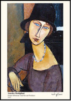 Amedeo Modigliani - Jeanne Hebuterne with Hat and Necklace Poster