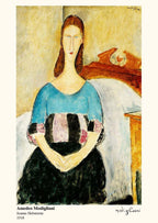 Amedeo Modigliani - Portrait of Jeanne Hebuterne, Seated Poster