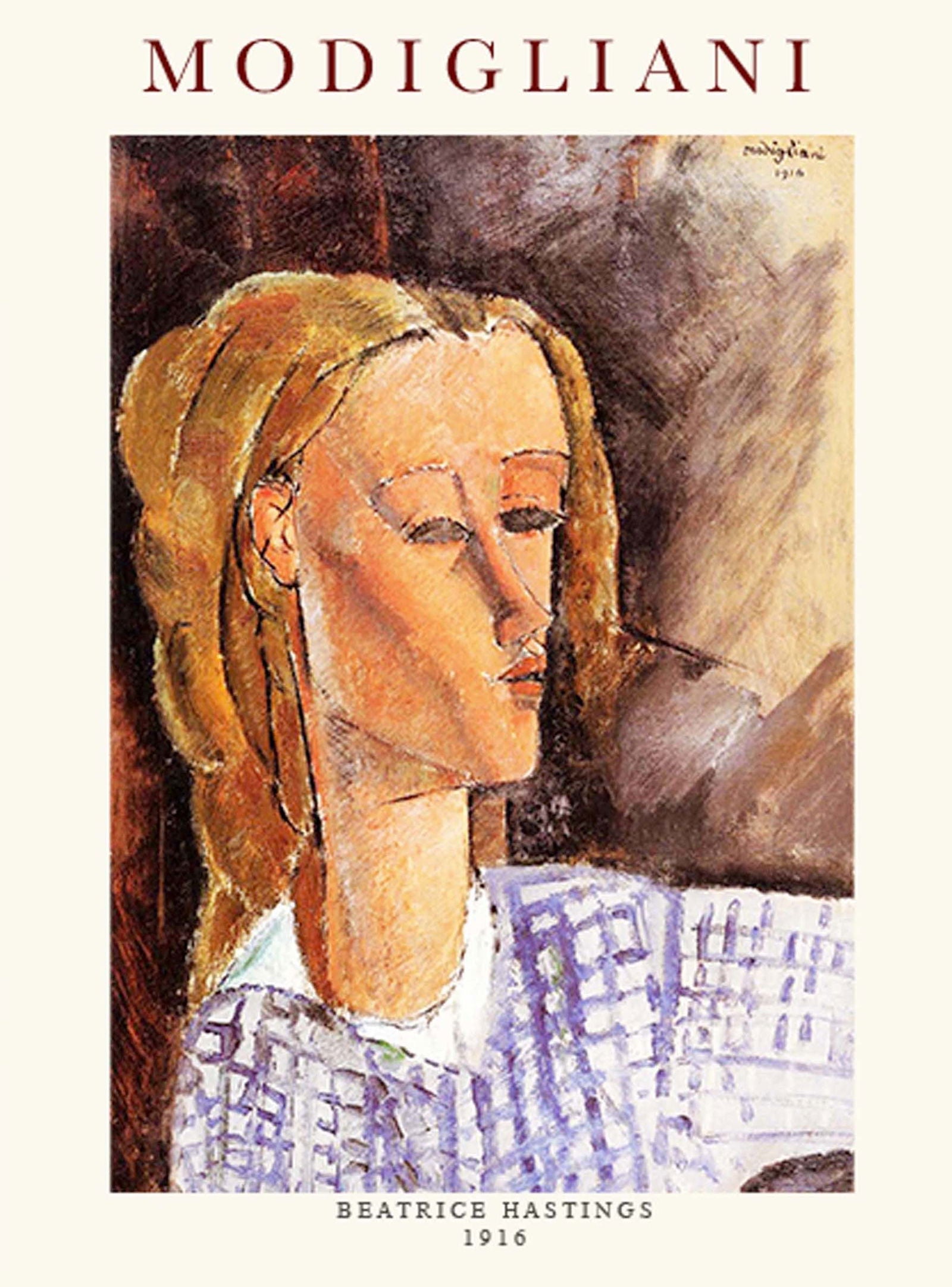 Amedeo Modigliani - Potrait of Beatrice Hastings Poster