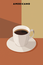 4 Coffee Posters – Affogato, Flat White, Macchiato, Frappuccino & Americano Minimalist Café Wall Art - Hakyarts