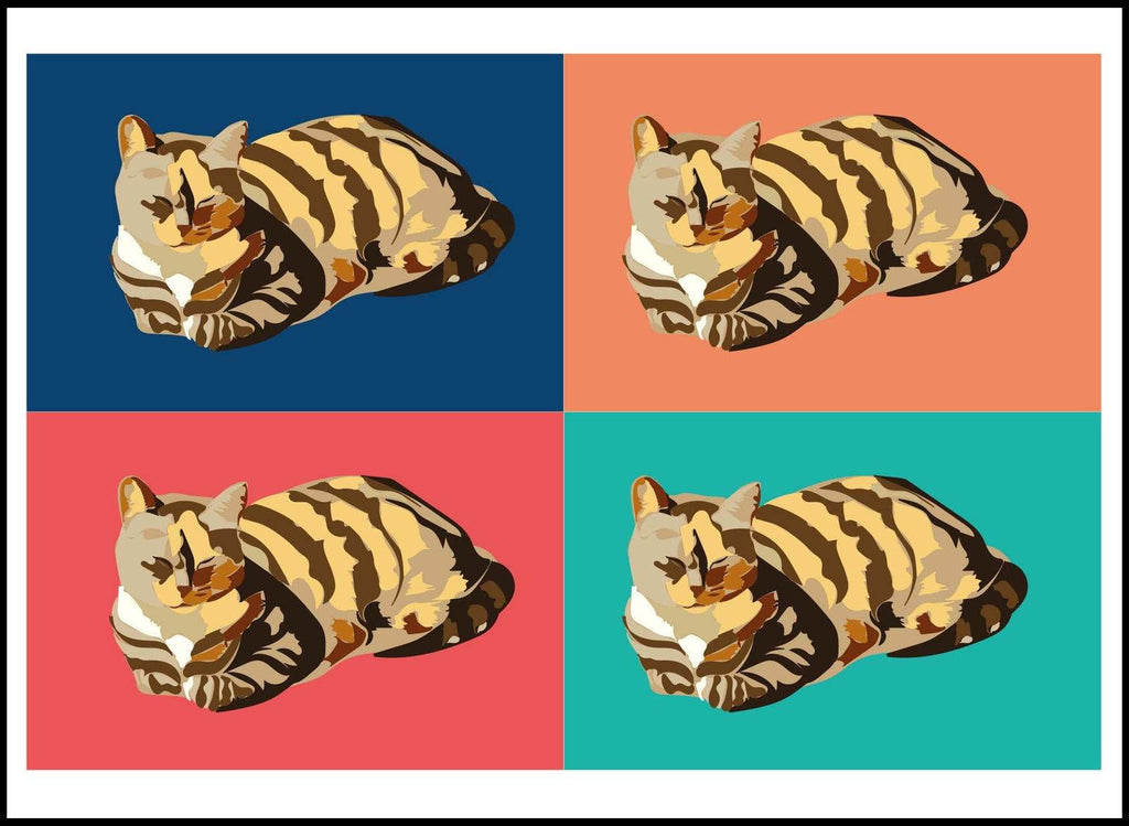 Andy Warhol Style - Cats Poster - Hakyarts