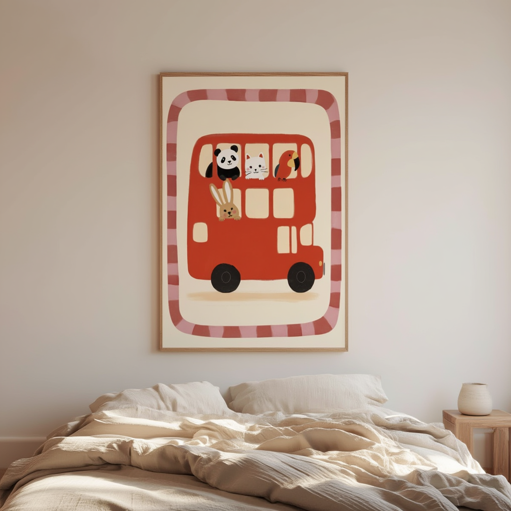 Animal Parade – Whimsical Transport Poster
