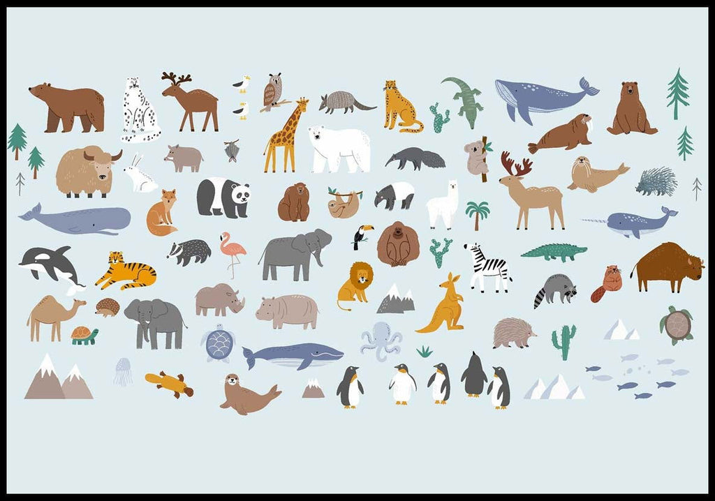 Animals World Poster