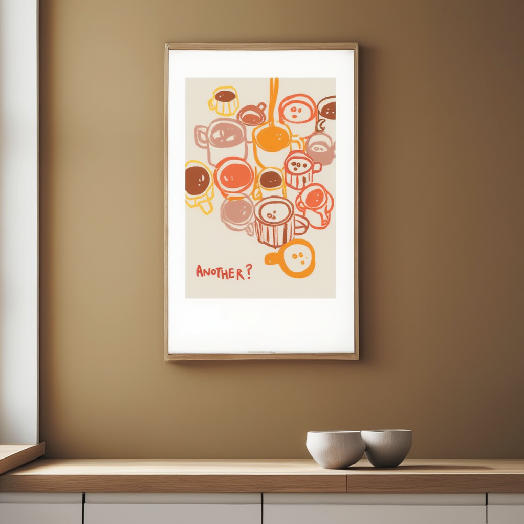 Another Coffee? – Minimalist Wall Art Print