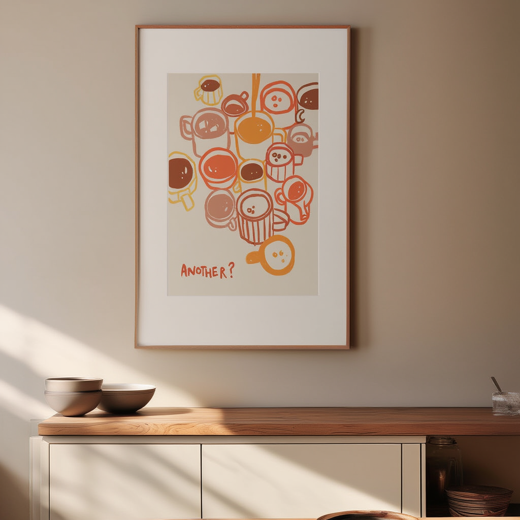 Another Coffee? – Minimalist Wall Art Print