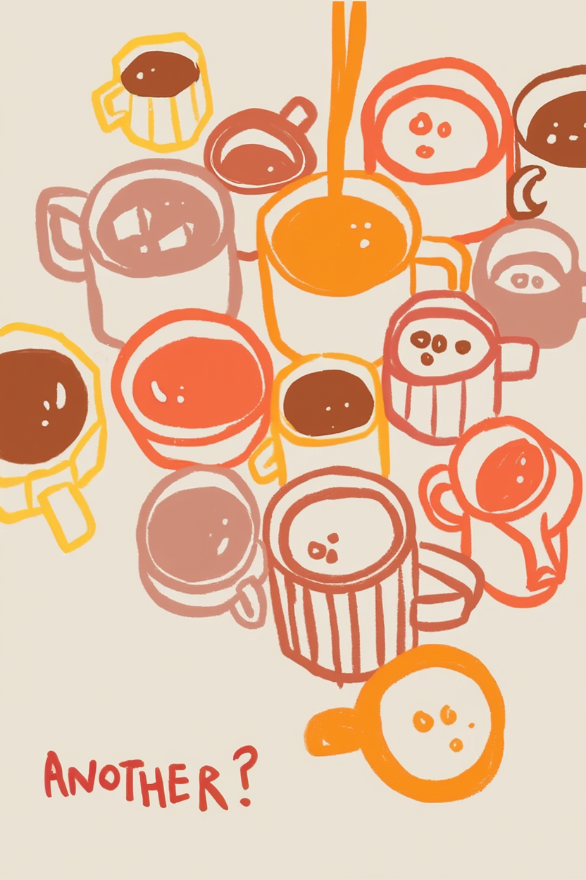 Another Coffee? – Minimalist Wall Art Print