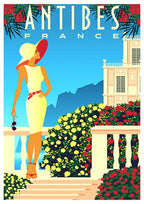 Antibes France Travel Poster - Hakyarts