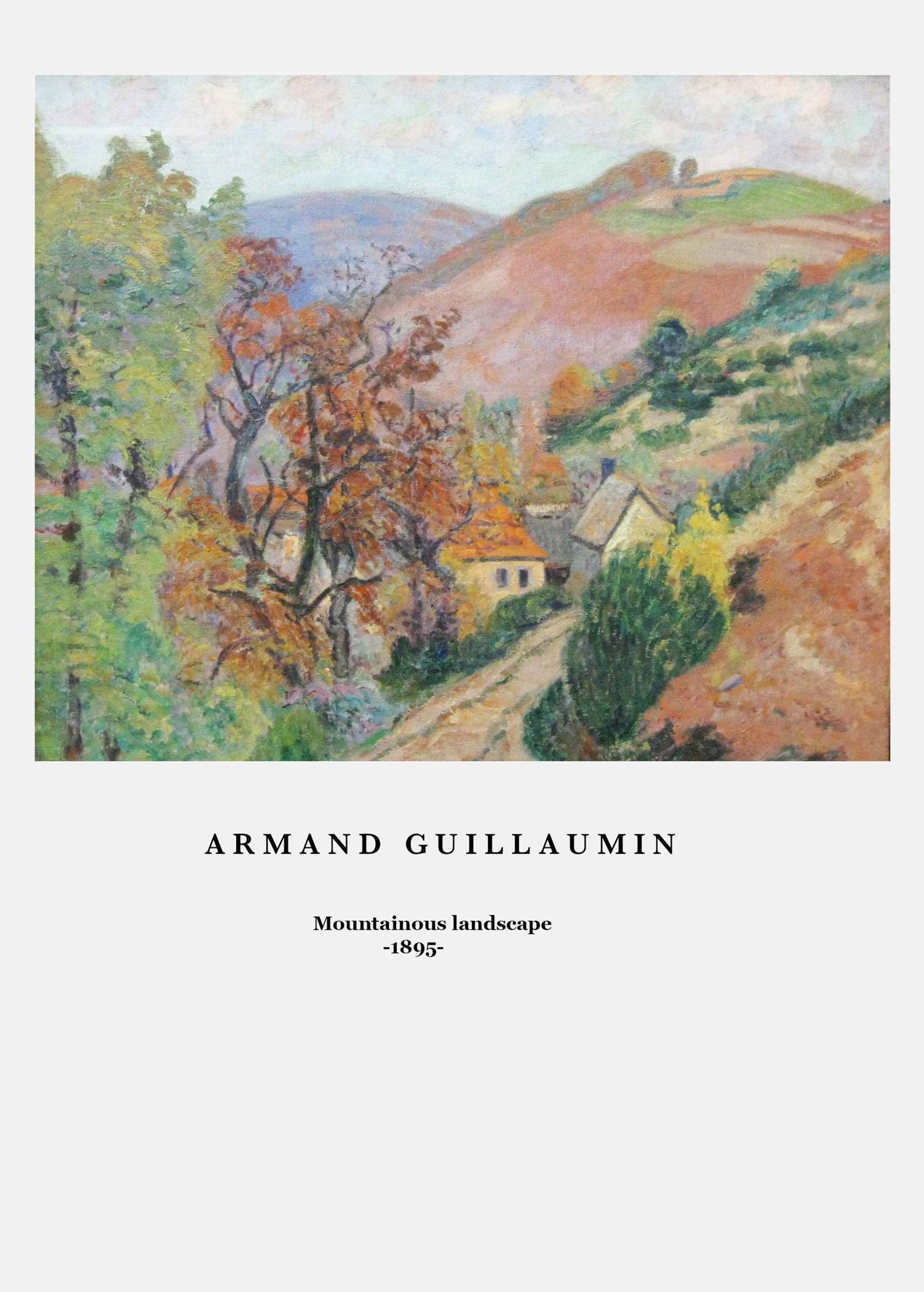 Armand Guillaumin - Mountainous Landscape Poster - Hakyarts