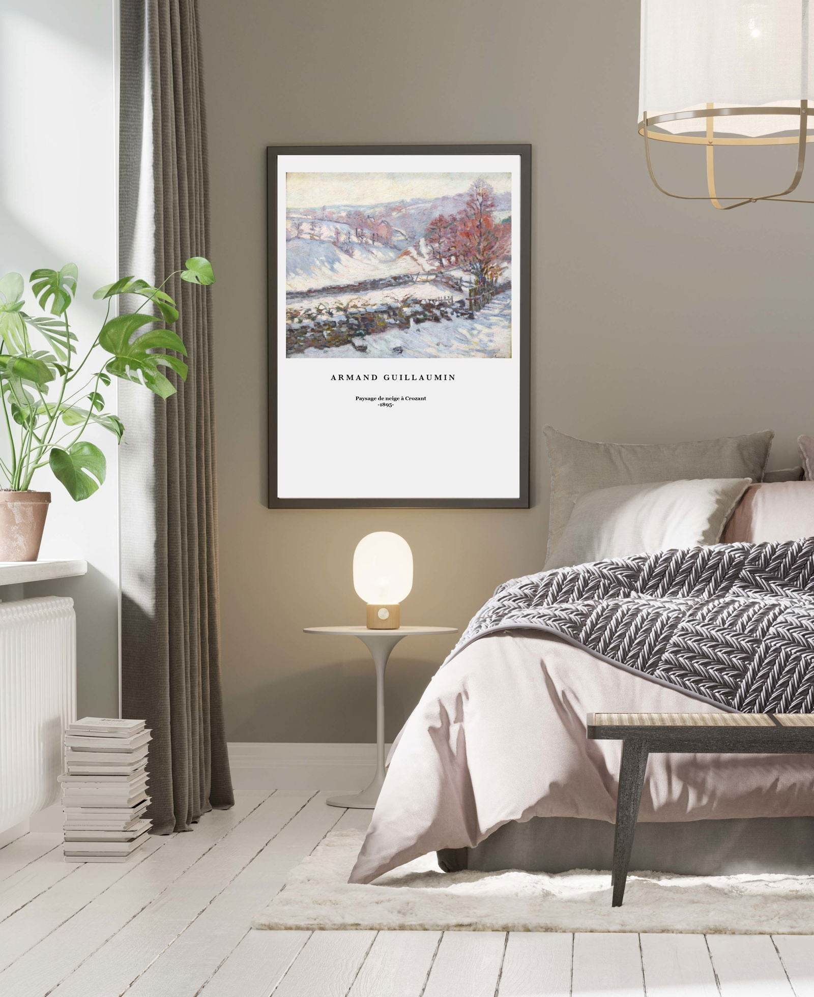 Armand Guillaumin - Paysage de neige à Crozant Poster - Hakyarts