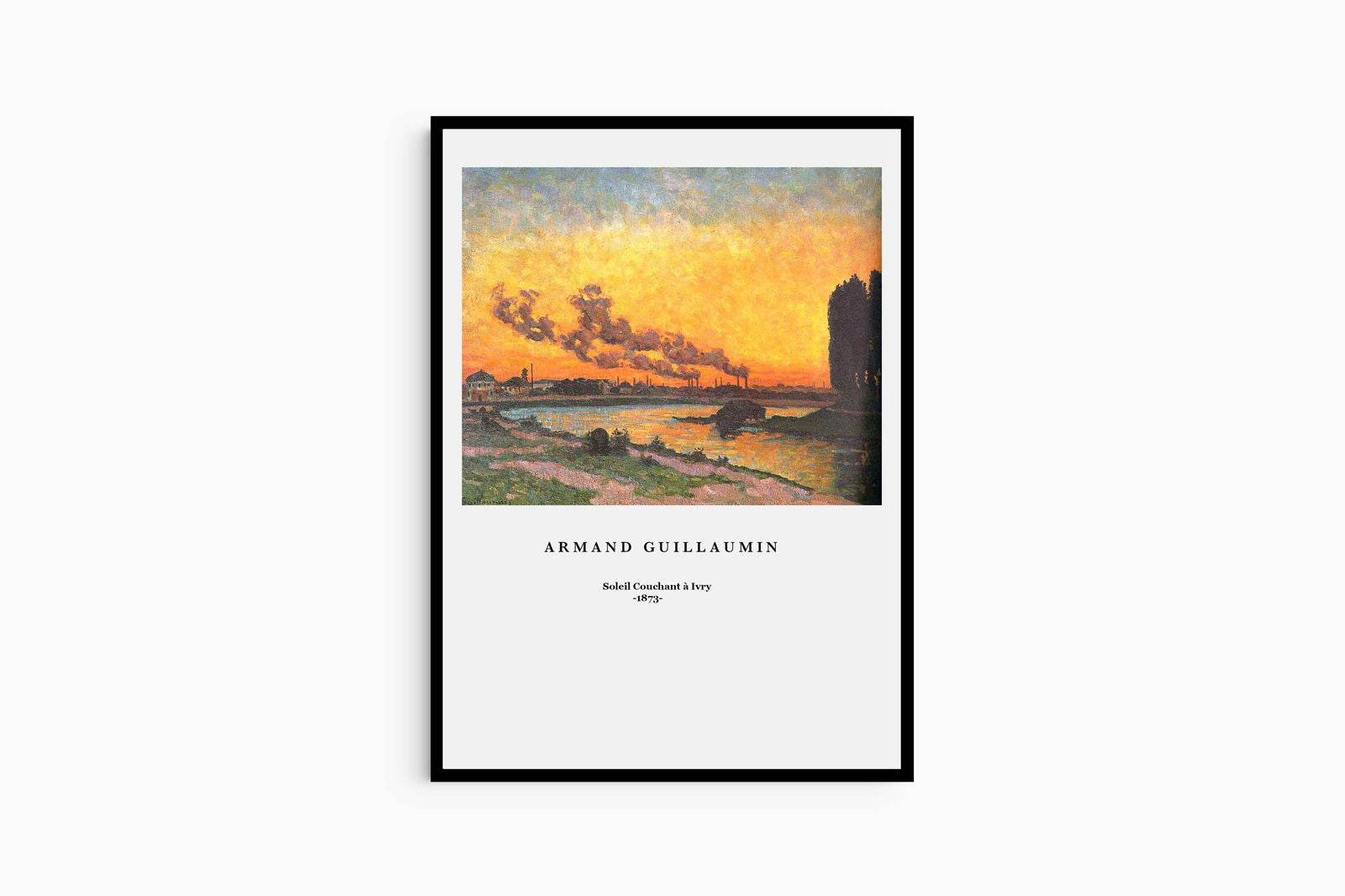 Armand Guillaumin - Soleil Couchant à Ivry Poster - Hakyarts