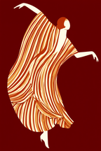 Twirling Elegance – Art Deco Figurative Illustration Print