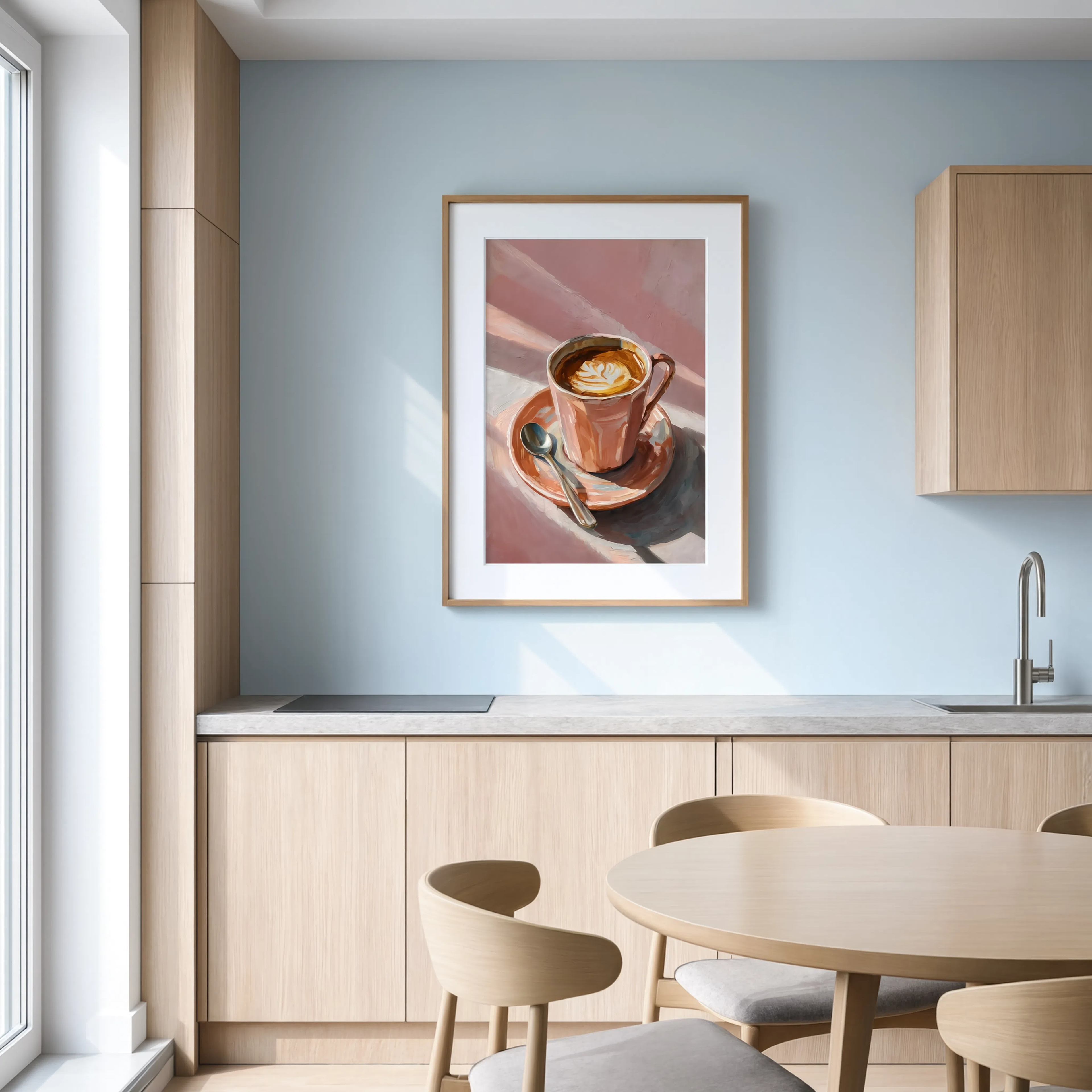 Terracotta Coffee | Modern Kitchen Wall Art Print