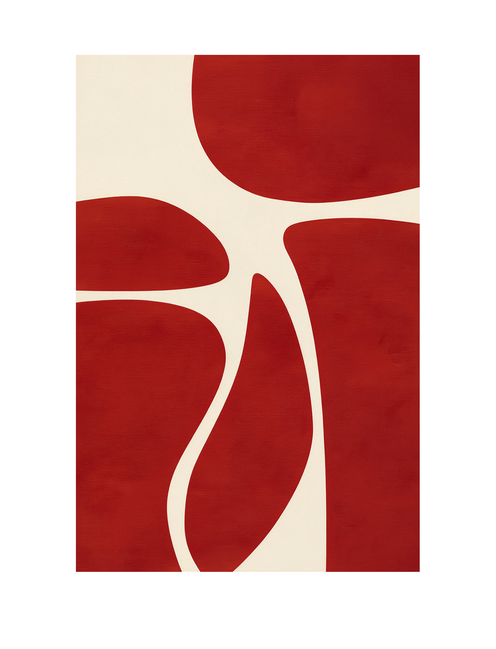 Canvas Print Nocturnal Angles – Contemporary Red Shapes