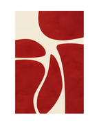 Canvas Print Nocturnal Angles – Contemporary Red Shapes