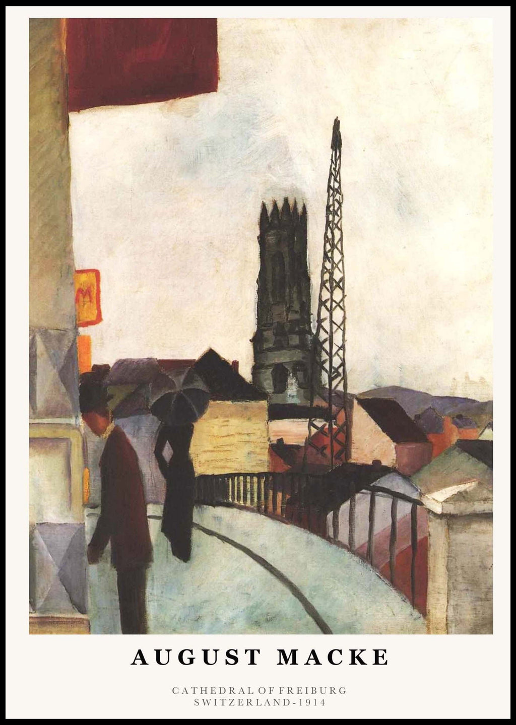 August Macke - Cathedral of Freiburg, Switzerland Poster