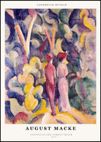 August Macke - Couple on the Forest Track Poster