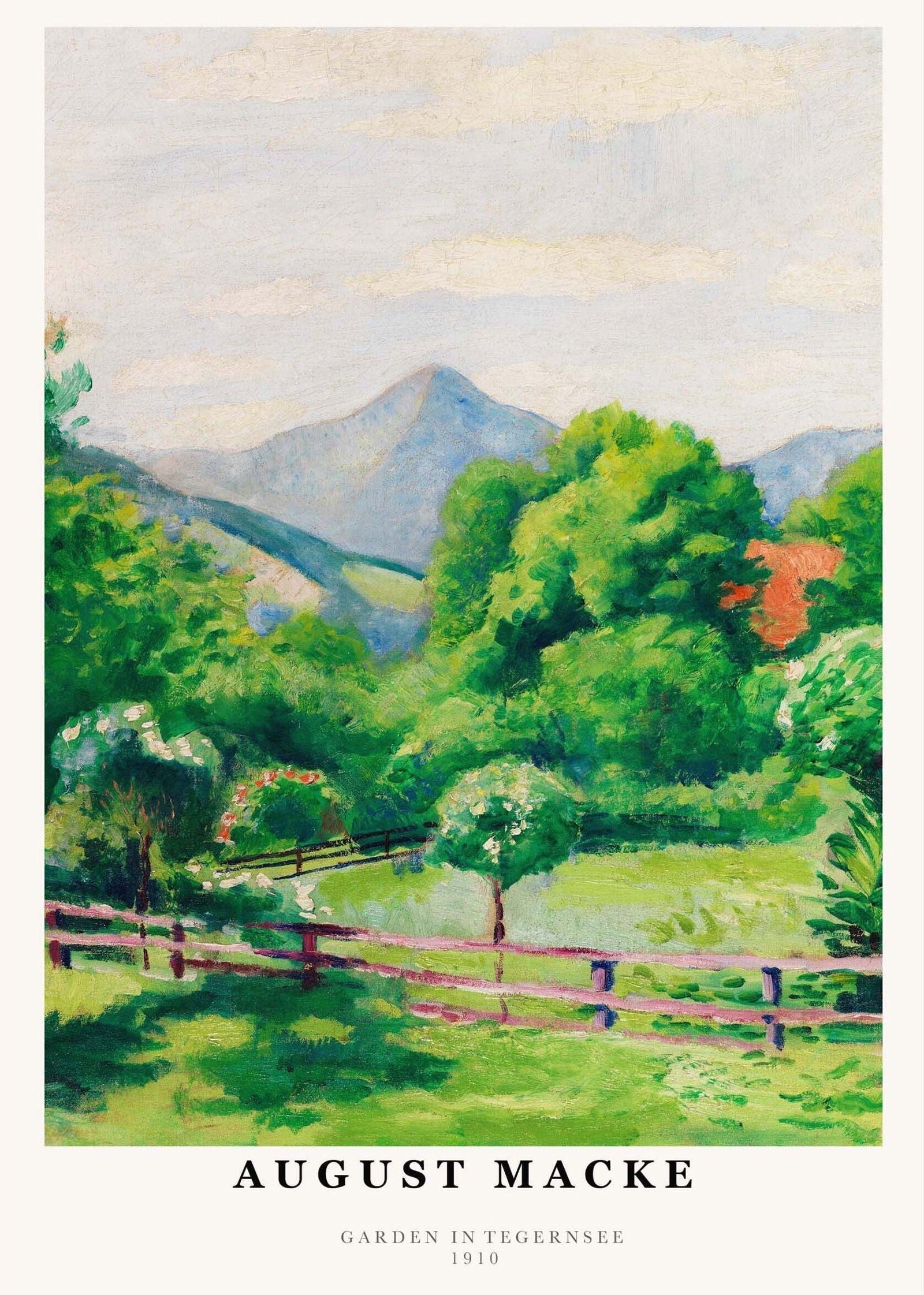 August Macke - Garden in Tegernsee Poster