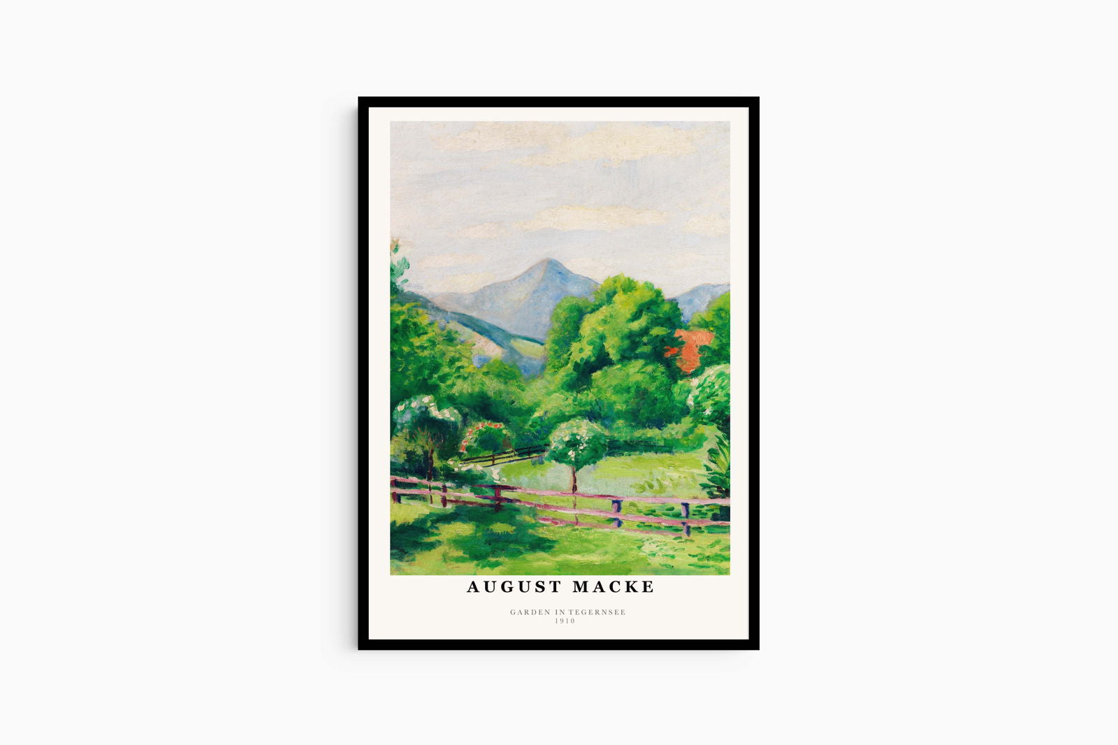 August Macke - Garden in Tegernsee Poster