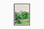 August Macke - Garden in Tegernsee with House and Mountain