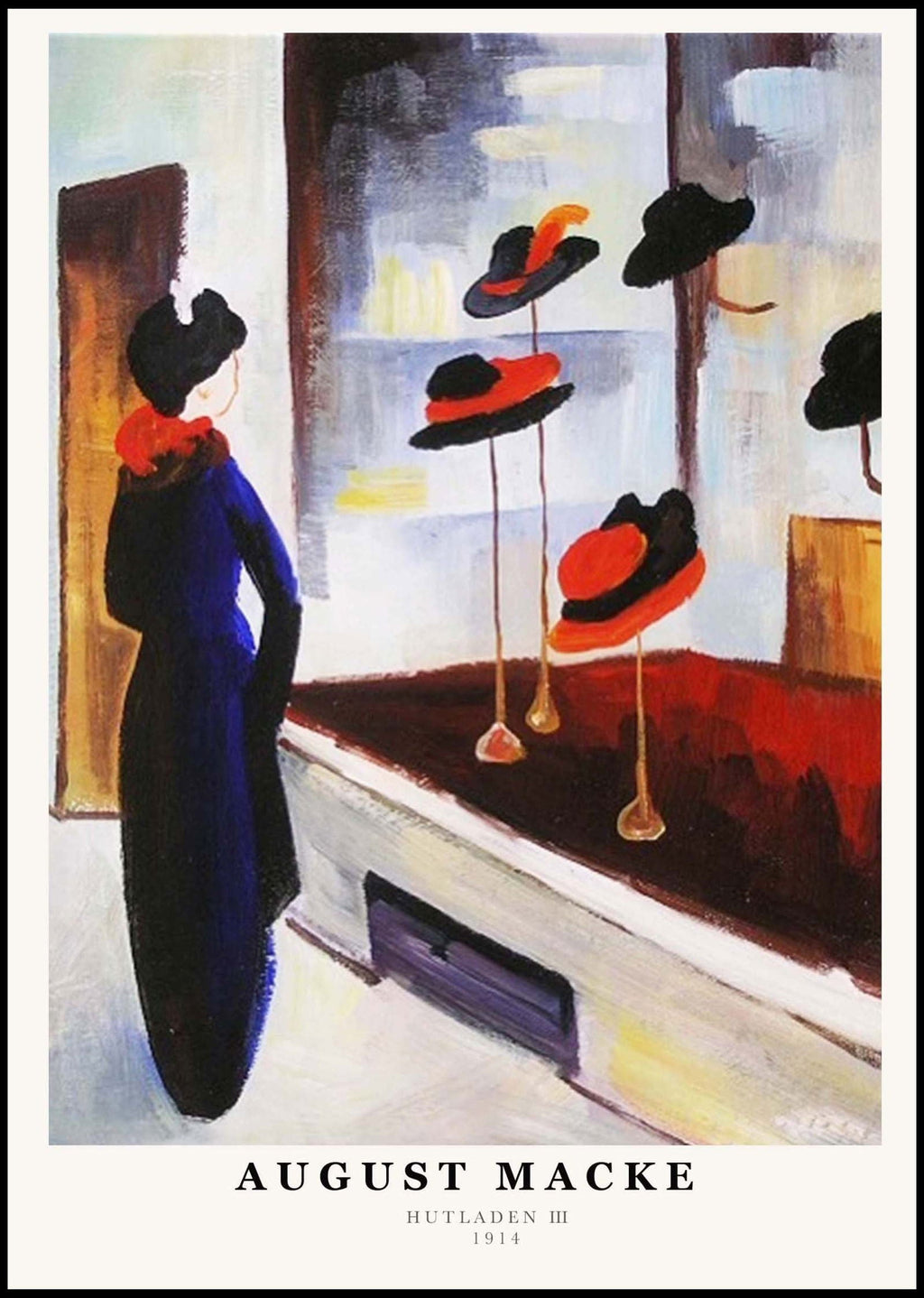 August Macke - Hutladen III Poster