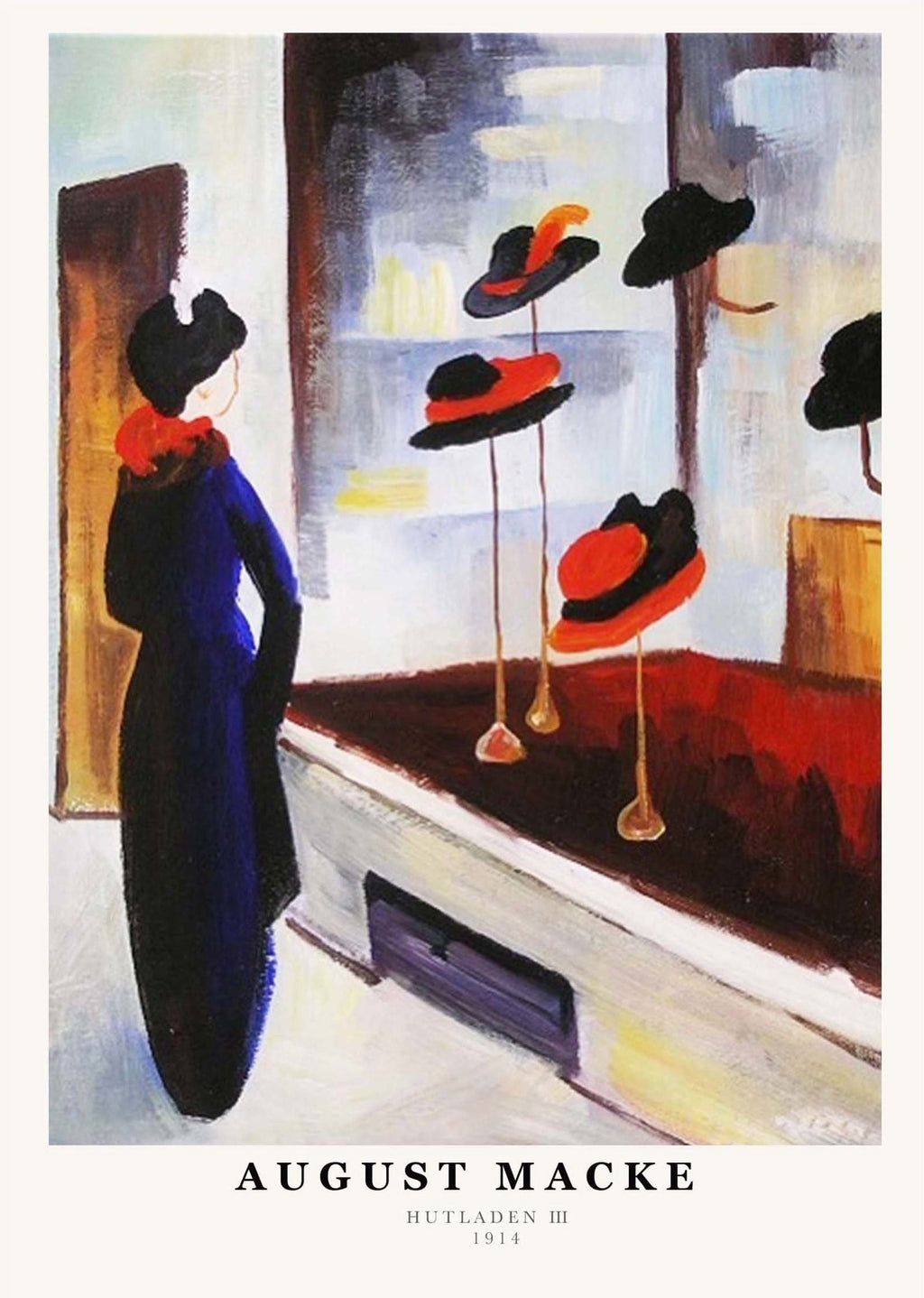 August Macke - Hutladen III Poster