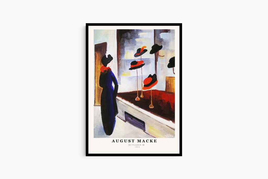 August Macke - Hutladen III Poster