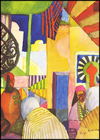 August Macke - In The Bazaar