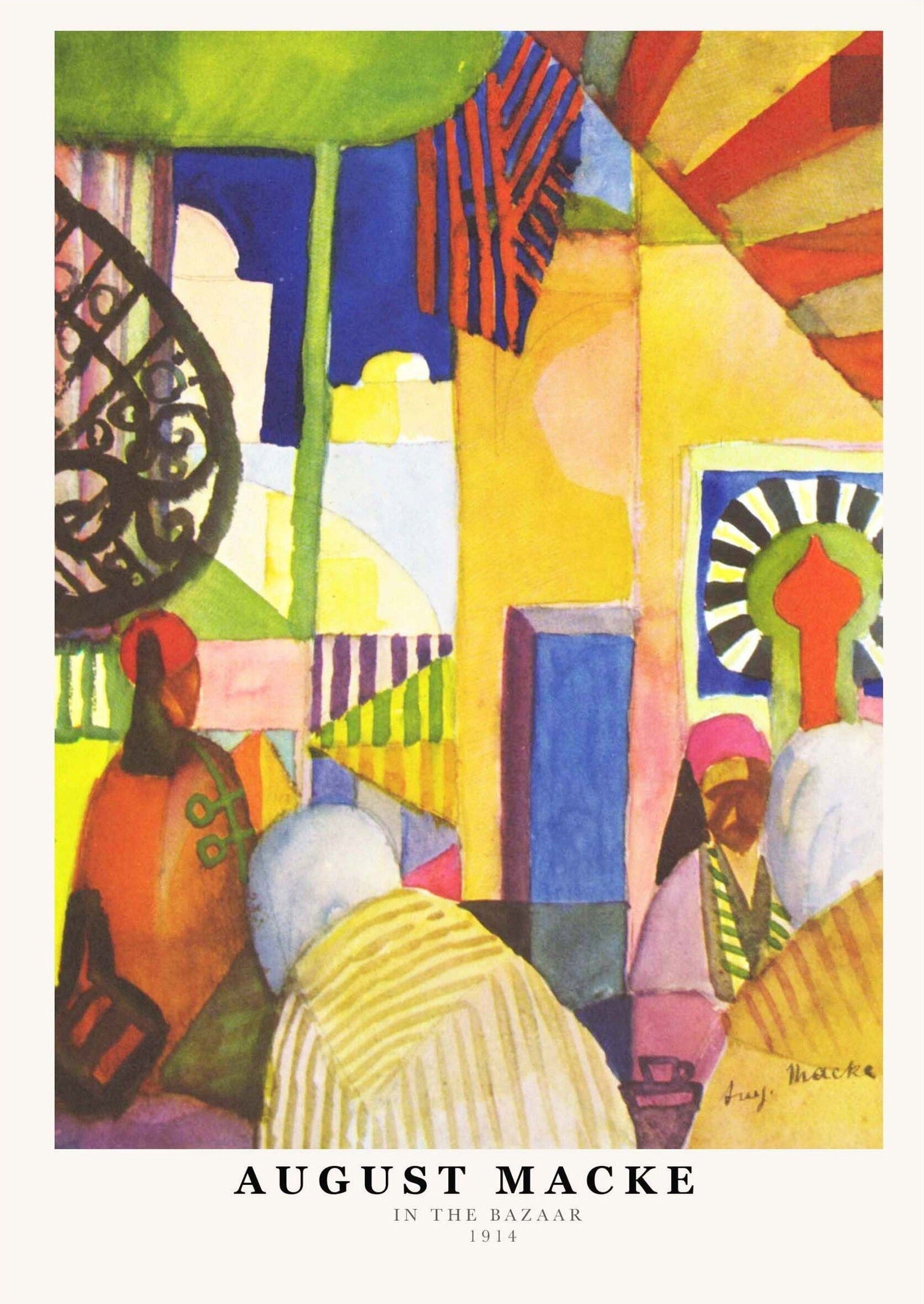 August Macke - In the Bazaar Poster