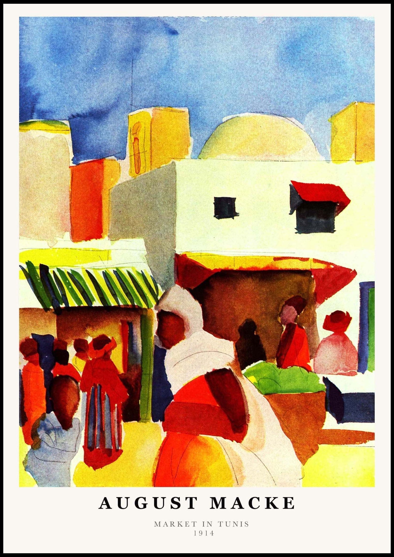 August Macke - Market in Tunis Poster